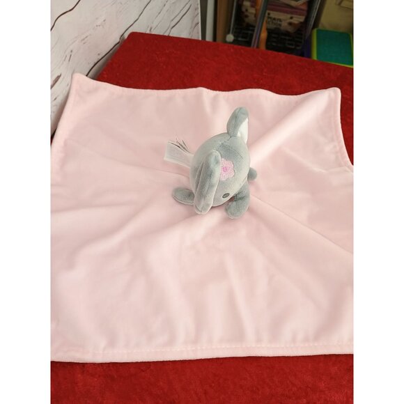 Elephant Plush Security Blanket Baby Lovey Pink/Gray Rock A Bye Baby‎ Boutique - Picture 2 of 8
